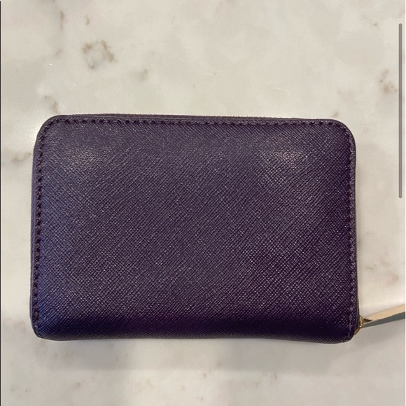 Wallet: Tory Burch Wallet with Zipper and Keyring, Purple ๐ Bundle Me! - Picture 3 of 6